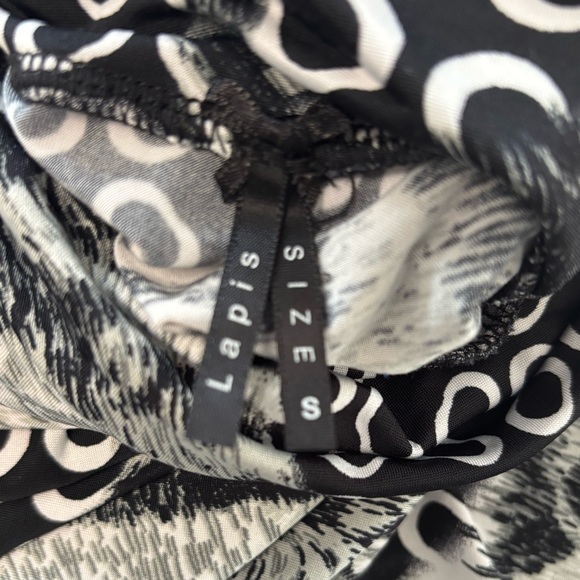 LAPIS Black and White Print Fold Over Waist Skirt Size Small - Picture 4 of 6